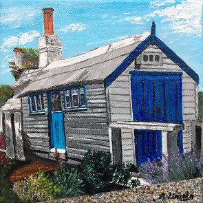 Timbered Building on Whitstable Beach